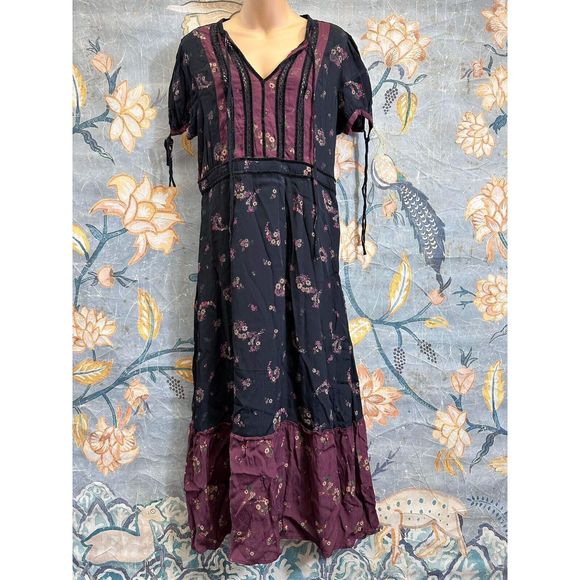 New Anthroologie Patricia Patchwork Dress size Large - Picture 5 of 10